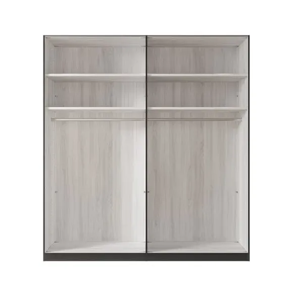 4-Door Wardrobe with Adjustable Shelves - Graphite