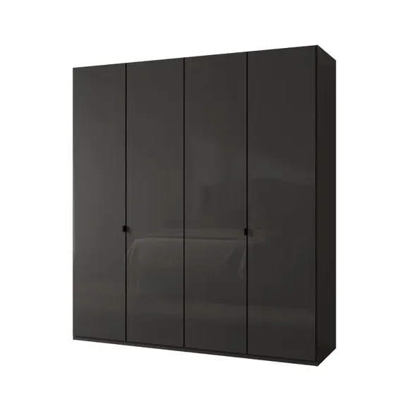4-Door Wardrobe with Adjustable Shelves - Graphite