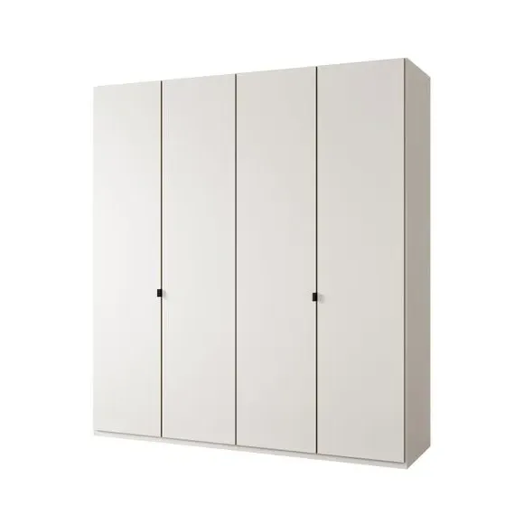 4-Door Wardrobe with Adjustable Shelves - Off-White