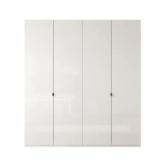 4-Door Wardrobe with Adjustable Shelves - Off-White