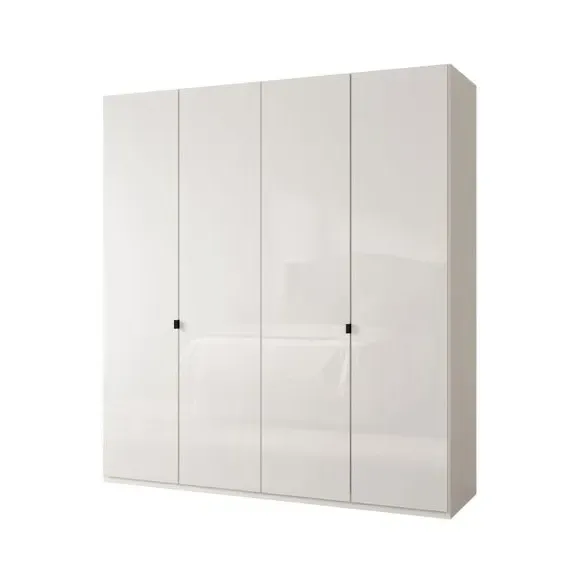4-Door Wardrobe with Adjustable Shelves - Off-White