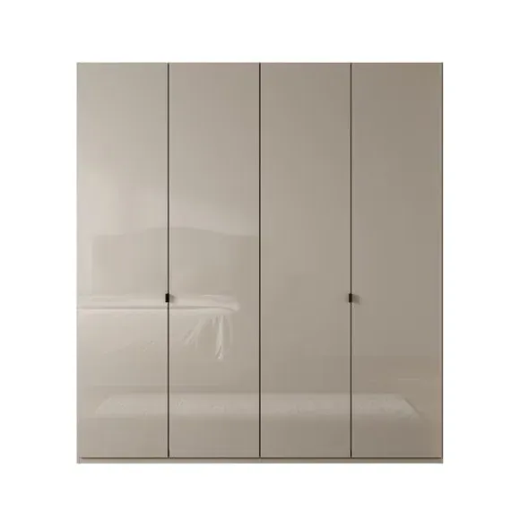 4-Door Wardrobe with Adjustable Shelves - Pebble
