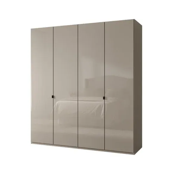 4-Door Wardrobe with Adjustable Shelves - Pebble