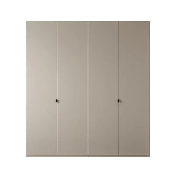 4-Door Wardrobe with Adjustable Shelves - Pebble