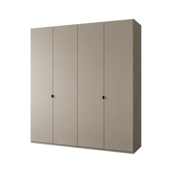 4-Door Wardrobe with Adjustable Shelves - Pebble