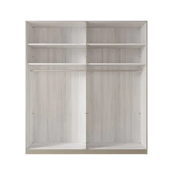 4-Door Wardrobe with Adjustable Shelves - Pebble