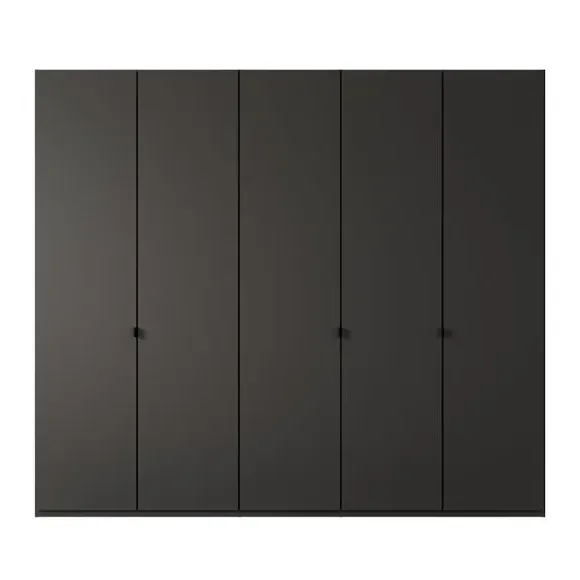 5-Door Wardrobe with Damped Hinges - Graphite