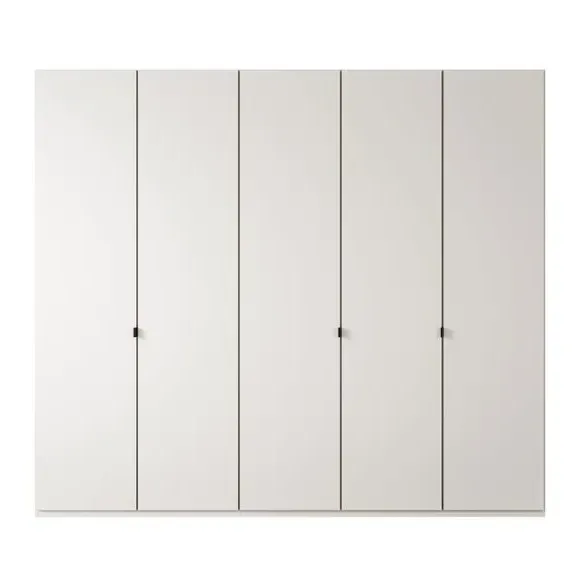 5-Door Wardrobe with Damped Hinges - Off-White