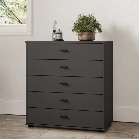 Large 5-Drawer Chest - Graphite, Matt Finish image