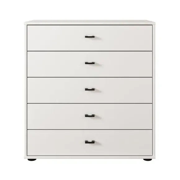 Large 5-Drawer Chest - Off-White, Matt Finish