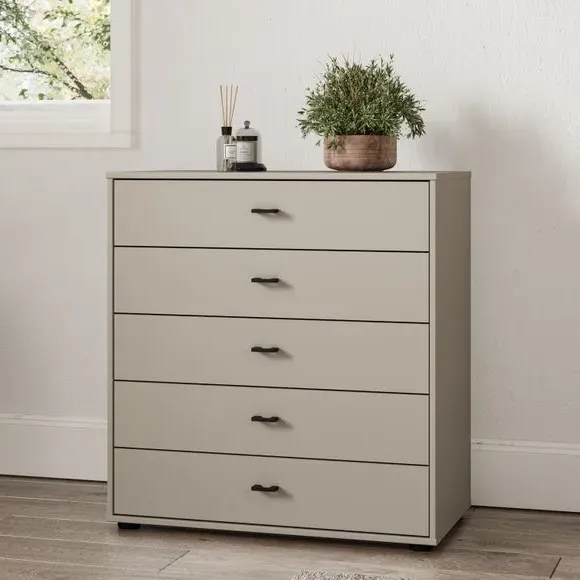 Large 5-Drawer Chest - Pebble, Matt Finish