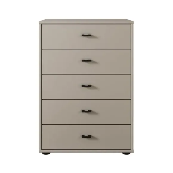 Small 5-Drawer Chest with Handles - Pebble