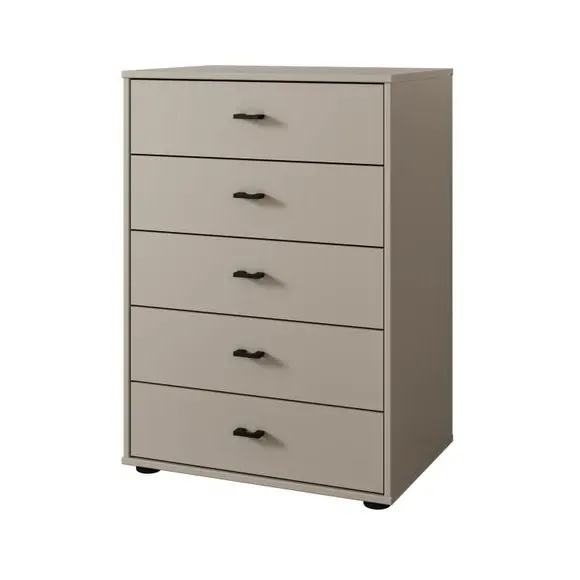 Small 5-Drawer Chest with Handles - Pebble