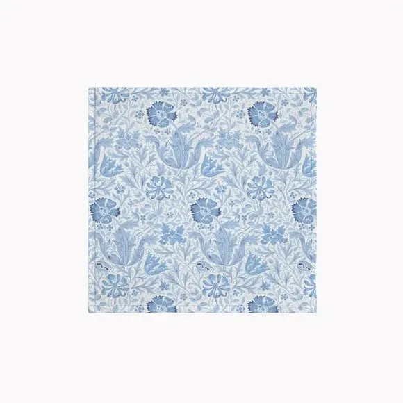 4-Pack Napkins with Floral Design - Blue image