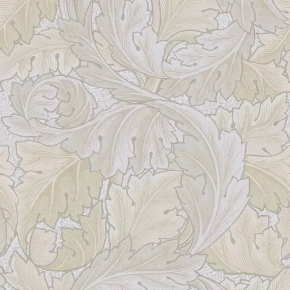 Acanthus Leaf Wallpaper - Cream, Matte Paper