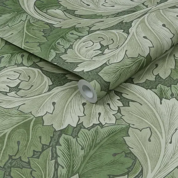 Acanthus Leaf Wallpaper - Fern, Matte Paper