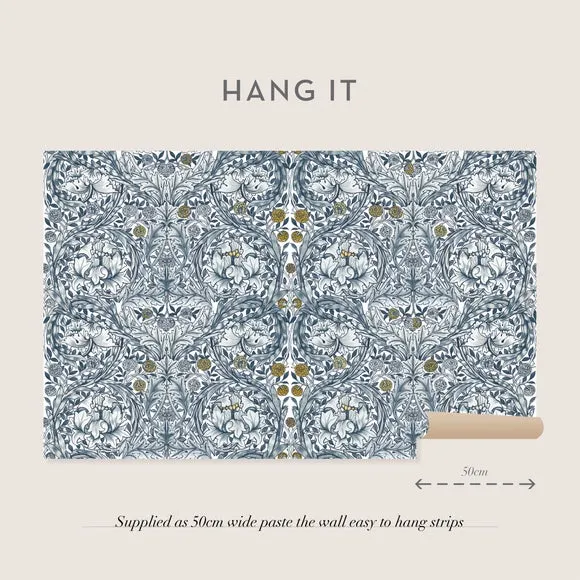 African Marigold Wall Mural - Blue
