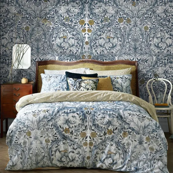 African Marigold Wall Mural - Blue image