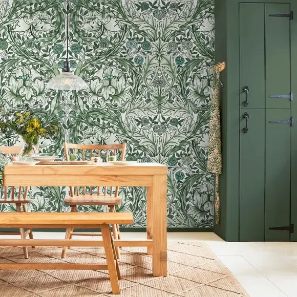 African Marigold Wall Mural - Green