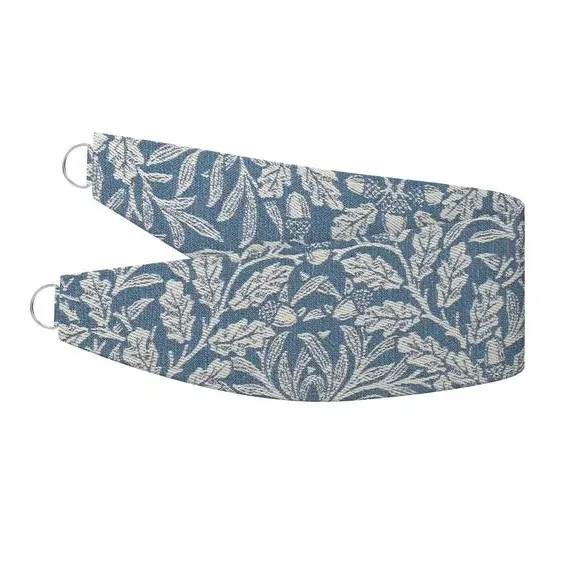 Acorn Pattern Curtain Tieback - Indigo, Polycotton