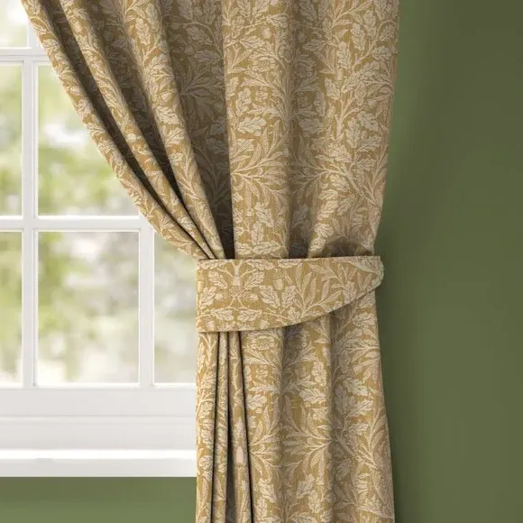 Acorn Pattern Curtain Tieback - Ochre, Polycotton