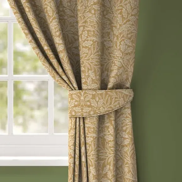 Acorn Pattern Curtain Tieback - Ochre, Polycotton