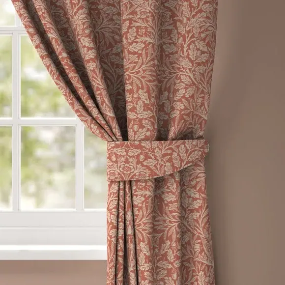 Acorn Pattern Curtain Tieback - Terracotta, Polycotton