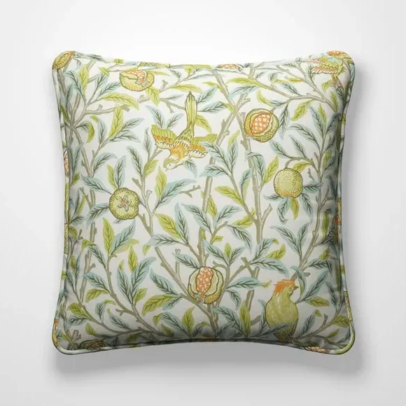 Bird & Pomegranate Cushion Cover - Aqua