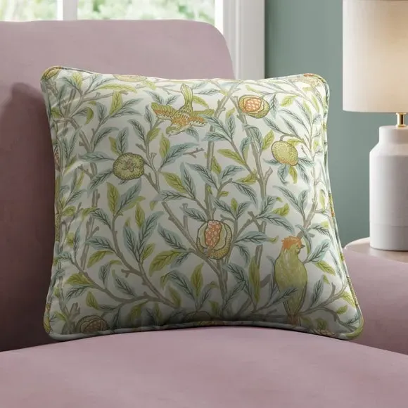 Bird & Pomegranate Cushion Cover - Aqua