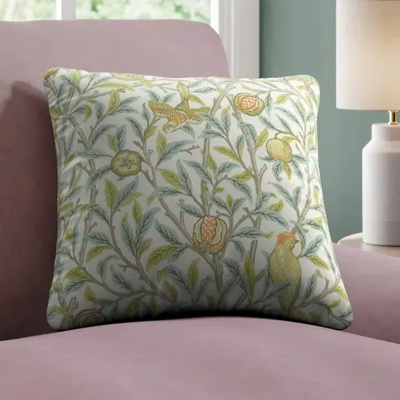 Bird & Pomegranate Cushion Cover - Aqua image