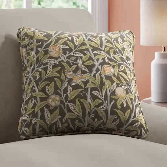 Bird & Pomegranate Cushion Cover - Espresso