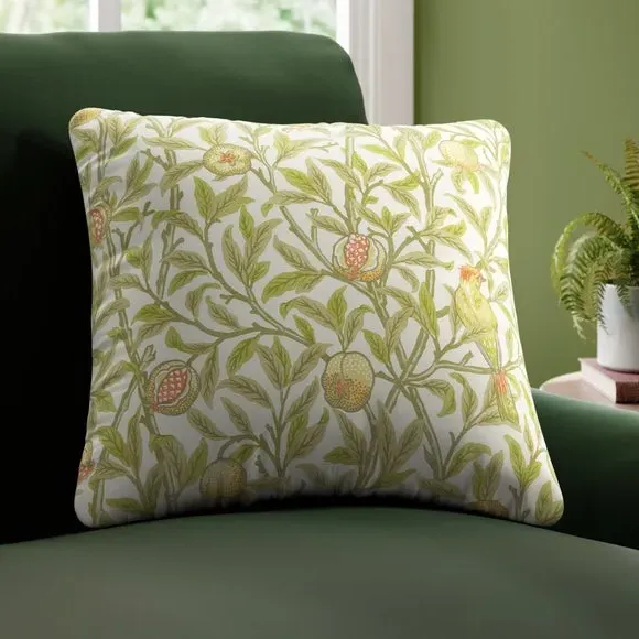 Bird & Pomegranate Cushion Cover - Pear
