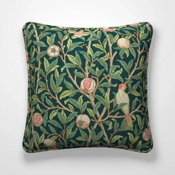 Bird & Pomegranate Cushion Cover - Spruce