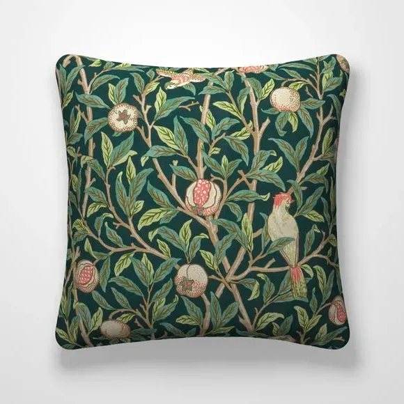 Bird & Pomegranate Cushion Cover - Spruce
