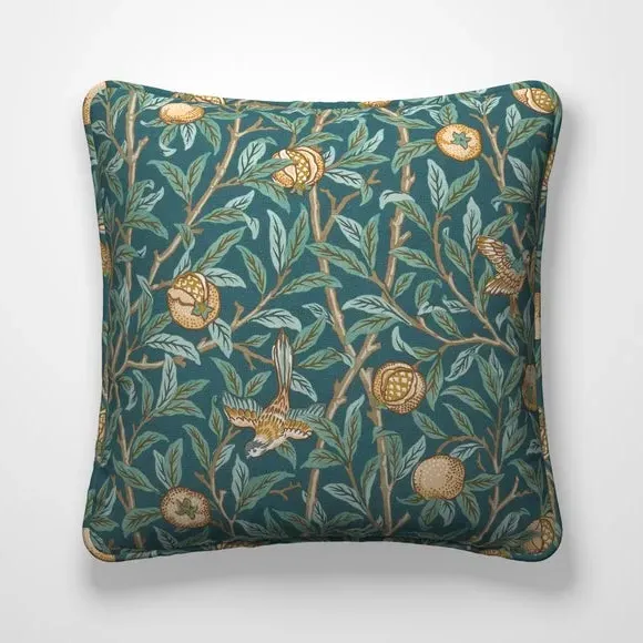 Bird & Pomegranate Cushion Cover - Teal