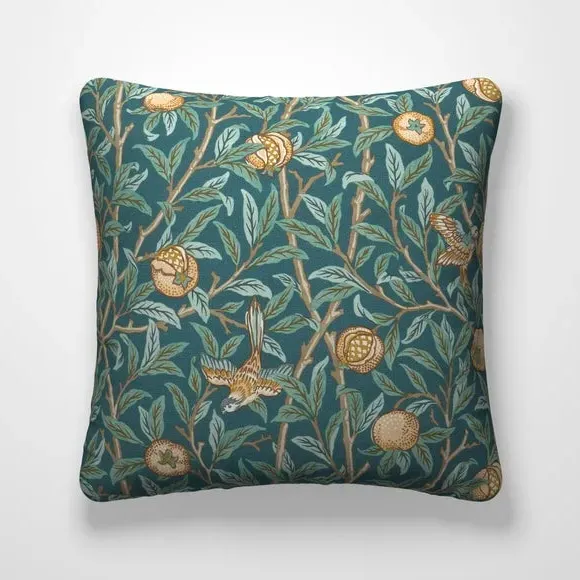 Bird & Pomegranate Cushion Cover - Teal