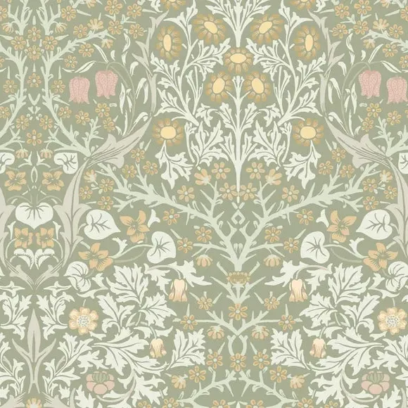 Blackthorn Floral Wallpaper - Sage