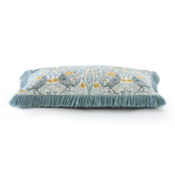 Brother Rabbit Cushion with Fringe - Blue, Cotton