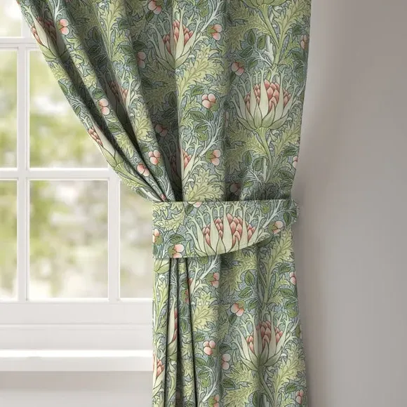 Curtain Tieback Arts & Crafts - Sage, Cotton image