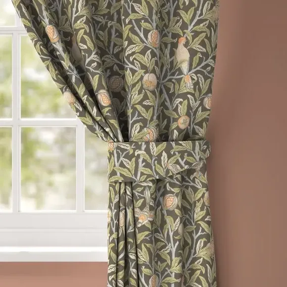 Curtain Tieback Bird & Pomegranate - Espresso