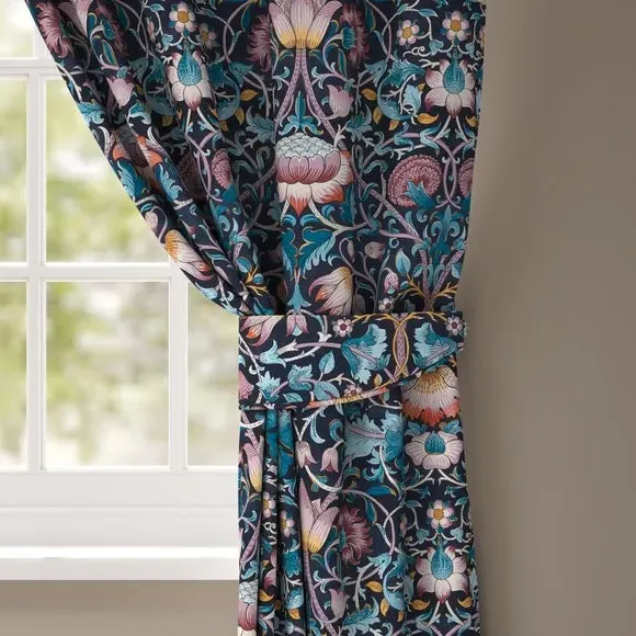 Curtain Tieback with Lodden Pattern - Dewberry, Velvet