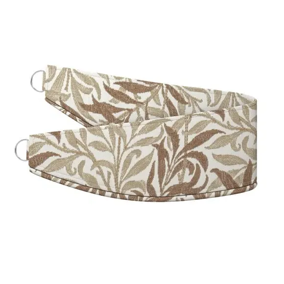Curtain Tieback with Willow Pattern - Flax