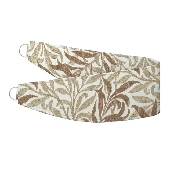Curtain Tieback with Willow Pattern - Flax