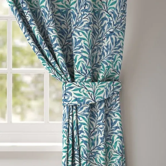 Curtain Tieback with Willow Pattern - Ink