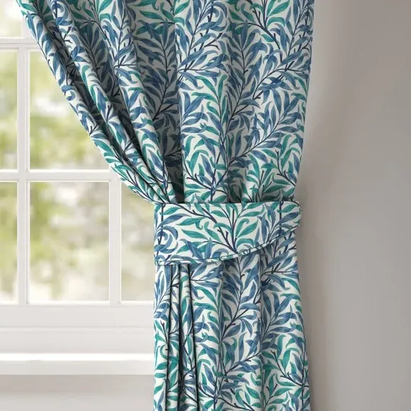 Curtain Tieback with Willow Pattern - Ink