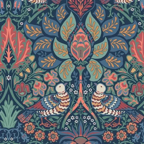 Dove Rose Midsummer Wallpaper - Blue