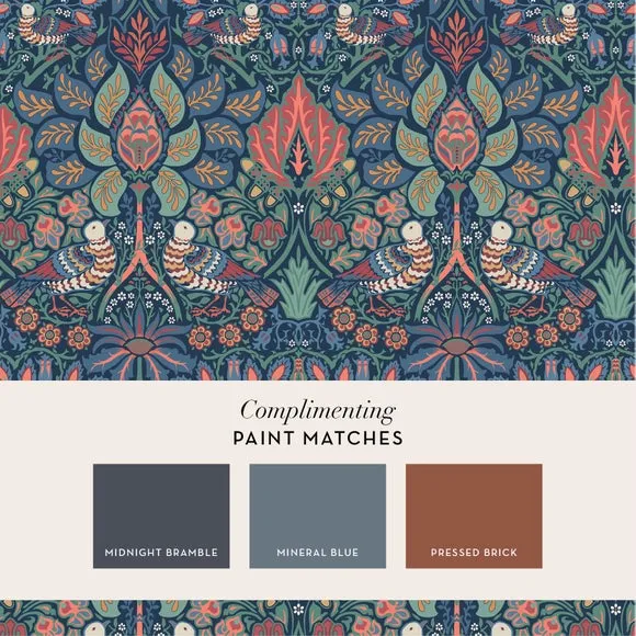 Dove Rose Midsummer Wallpaper - Blue