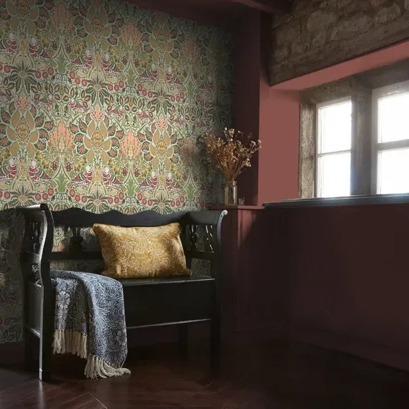 Dove Rose Wallpaper - Green, Paste-the-Wall image
