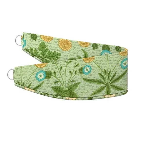 Embroidered Curtain Tieback - Leaf, Cotton
