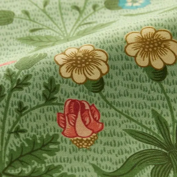 Embroidered Cushion Cover - Leaf, Cotton